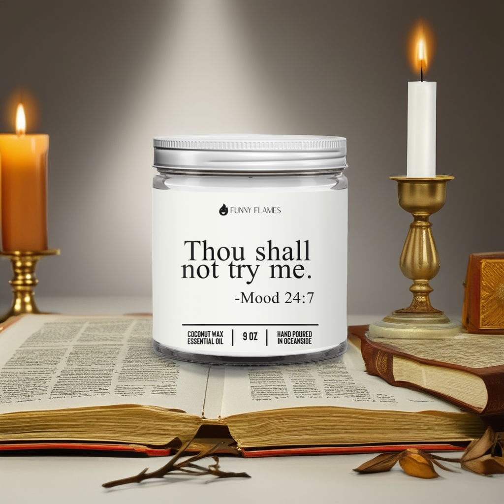Thou Shall Not Try Me- Funny Flames Scented Candle